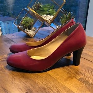 Fitzwell | Red Leather Pumps